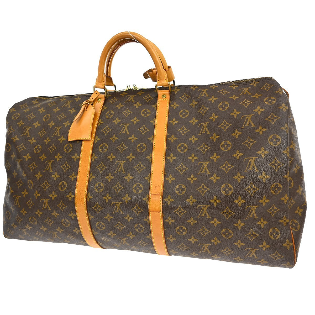Louis Vuitton Keepall Bag Monogram Canvas Brown Canvas Travel Bag
