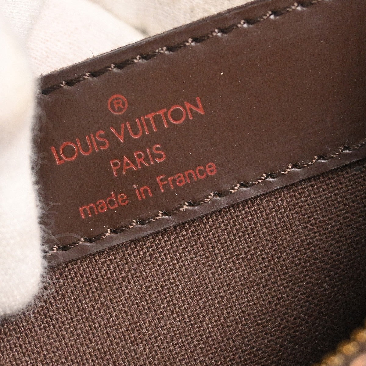 Louis Vuitton Naviglio Handbag Damier Brown Canvas Shoulder Bag