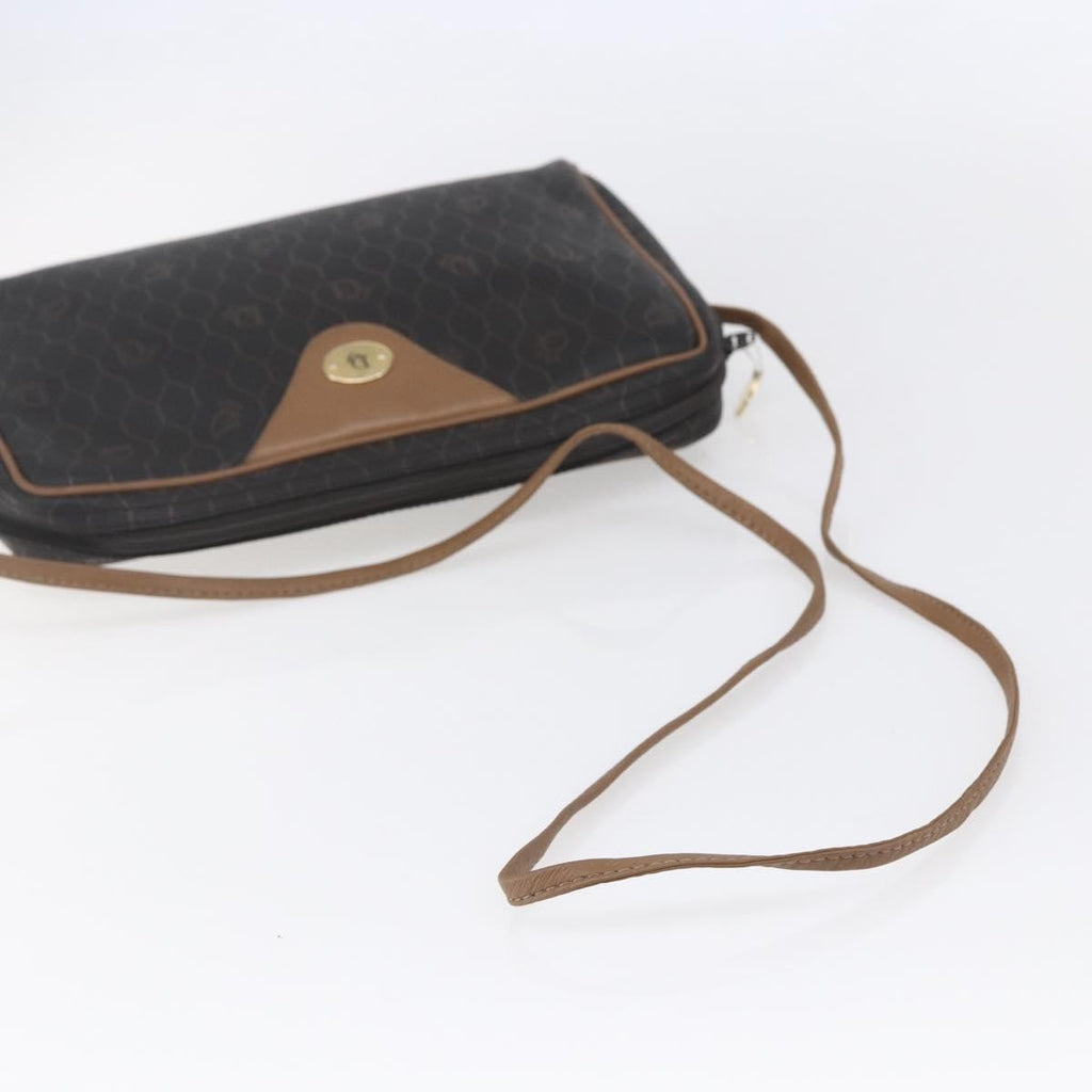 Christian Dior Vintage Honeycomb Shoulder Bag Canvas Black Canvas Shoulder Bag Bag (Pre-Owned)