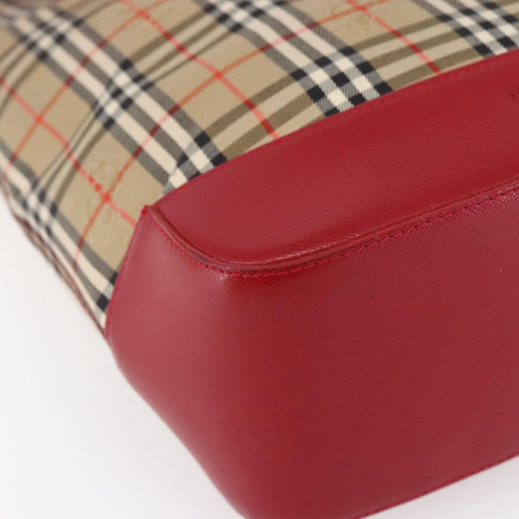 Burberry Nova Check Tote Canvas Check Pattern Beige Canvas Tote Bag