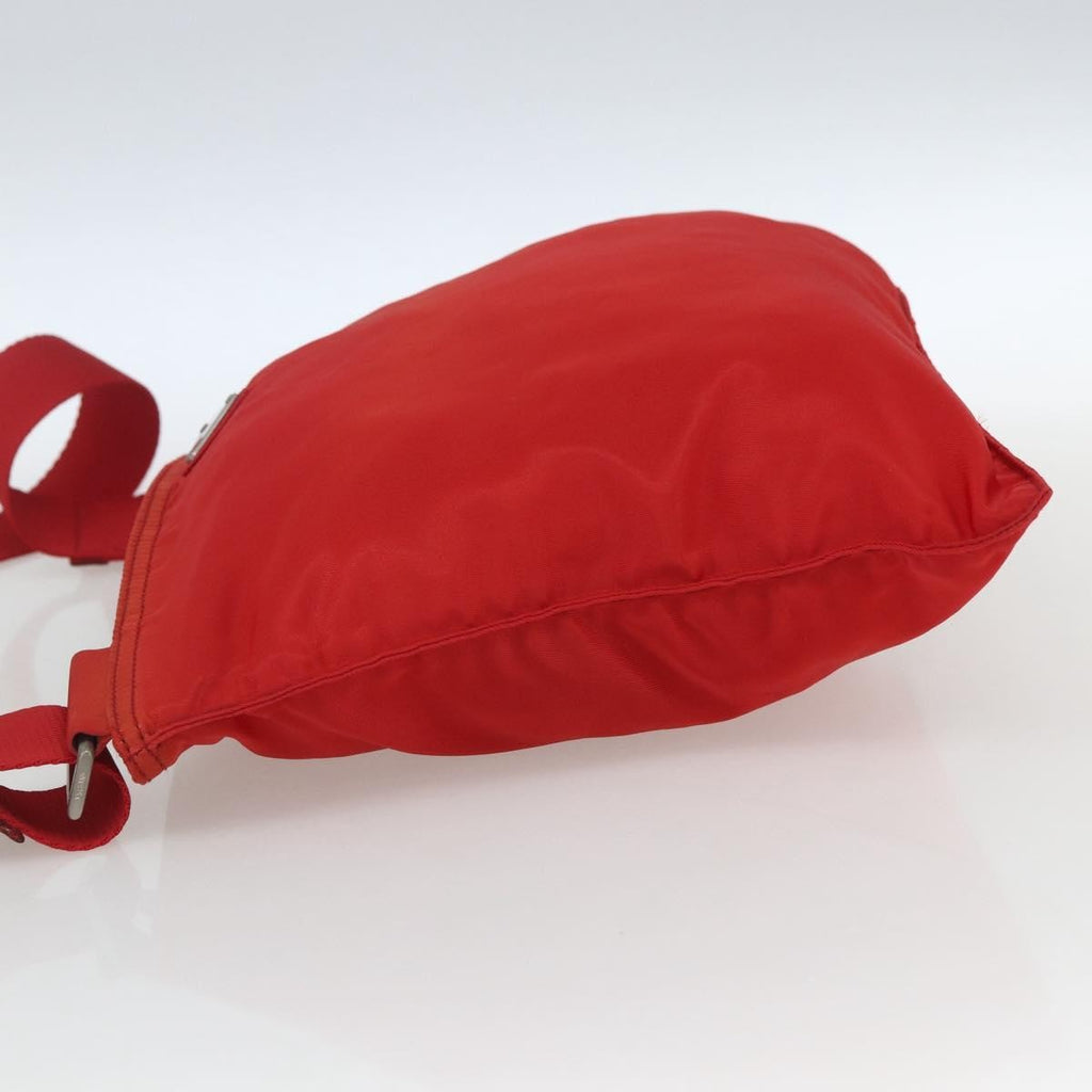 Prada Zip Top Messenger Bag Tessuto Red Nylon Shoulder Bag Bag