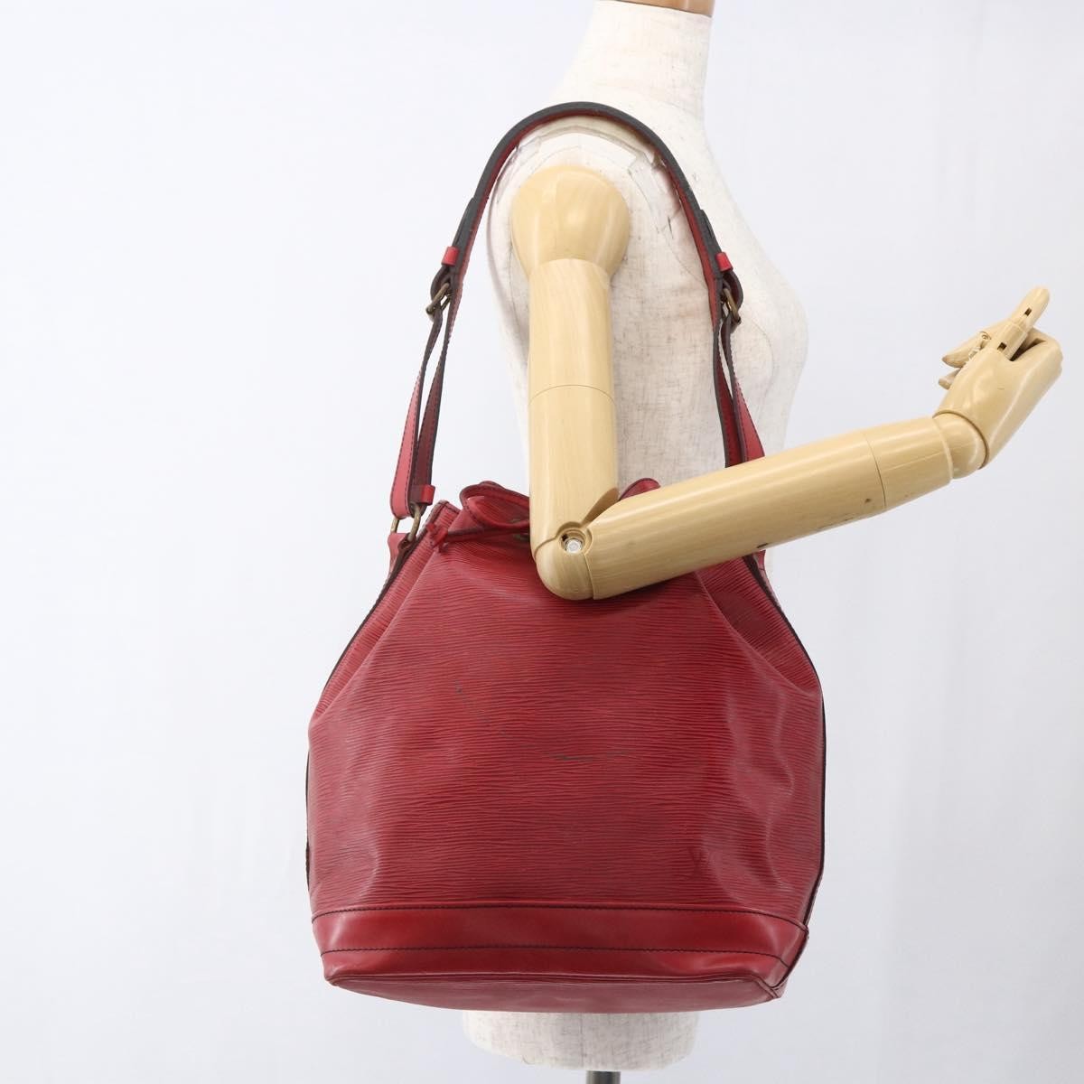 Louis Vuitton Petit Noe Nm Handbag Epi Leather Red Leather Shoulder Bag