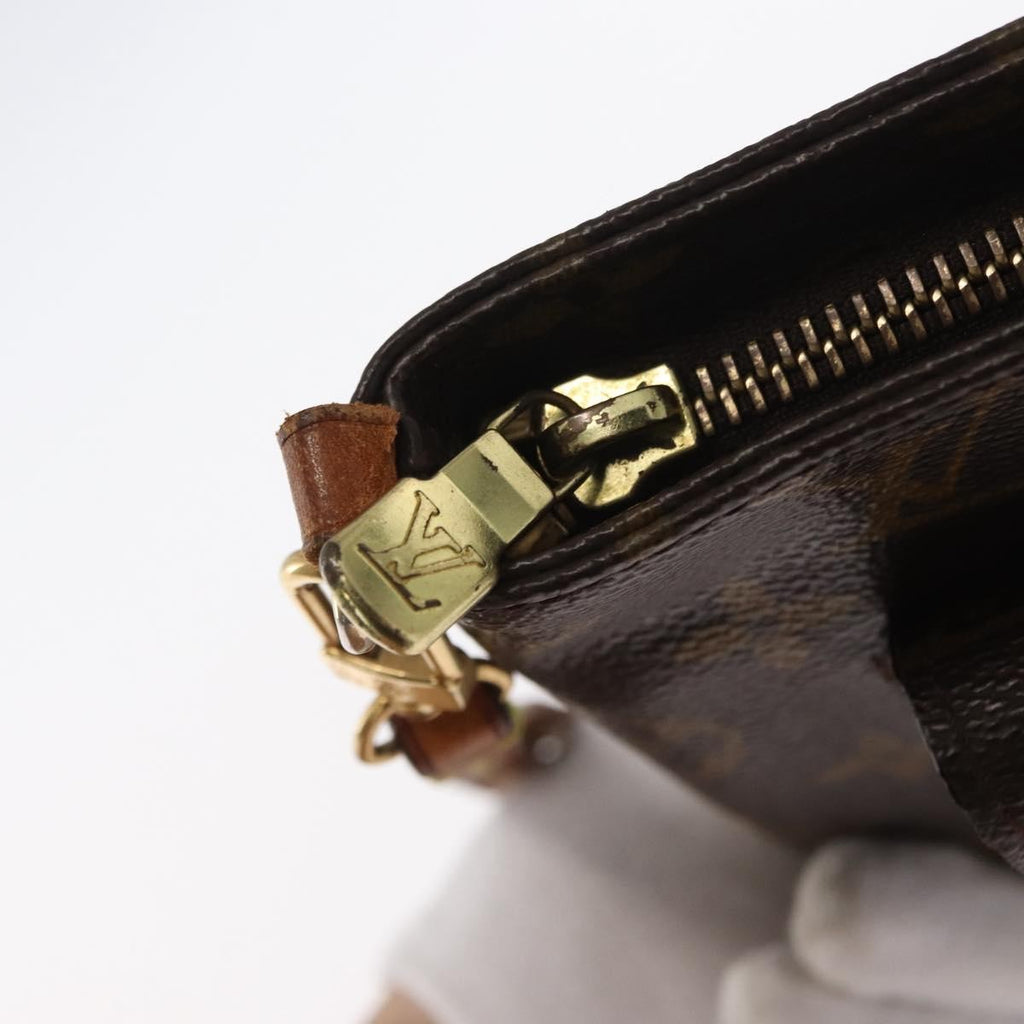 Louis Vuitton Partition Wristlet Clutch Monogram Canvas Brown Canvas Clutche & Pouche Bag