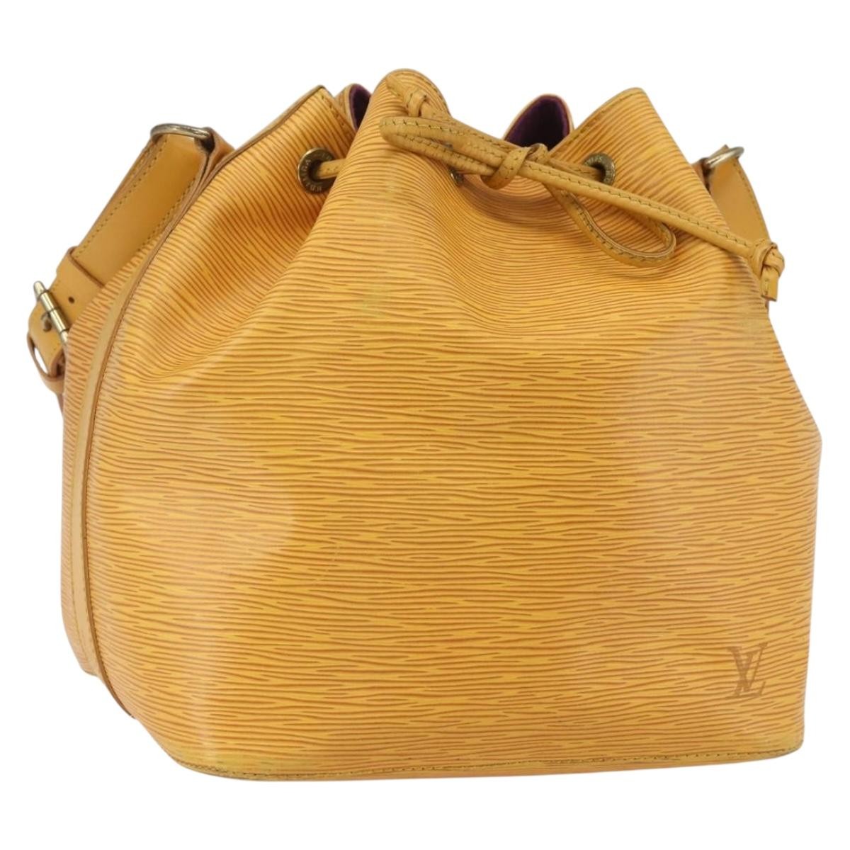 Louis Vuitton Petit Noe Handbag Epi Leather Yellow Leather Shoulder Bag