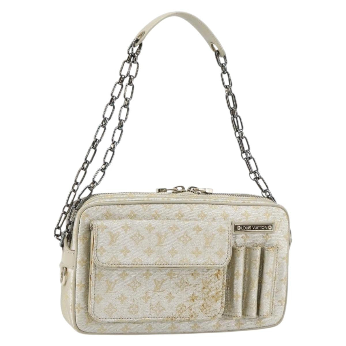 Louis Vuitton Mckenna Shoulder Bag Mini Lin Gold Canvas Bag