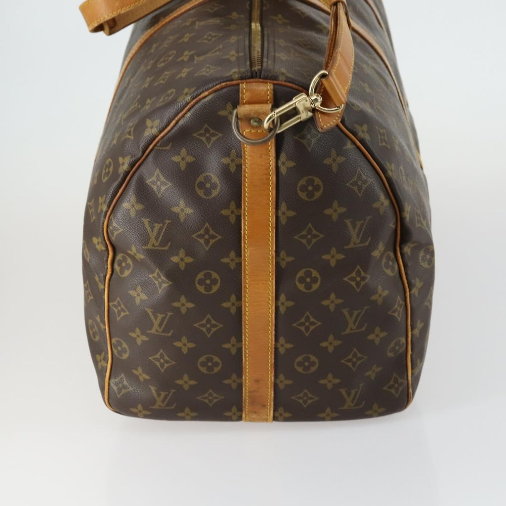 Louis Vuitton Keepall Bandouliere Bag Monogram Canvas Brown Canvas Travel Bag