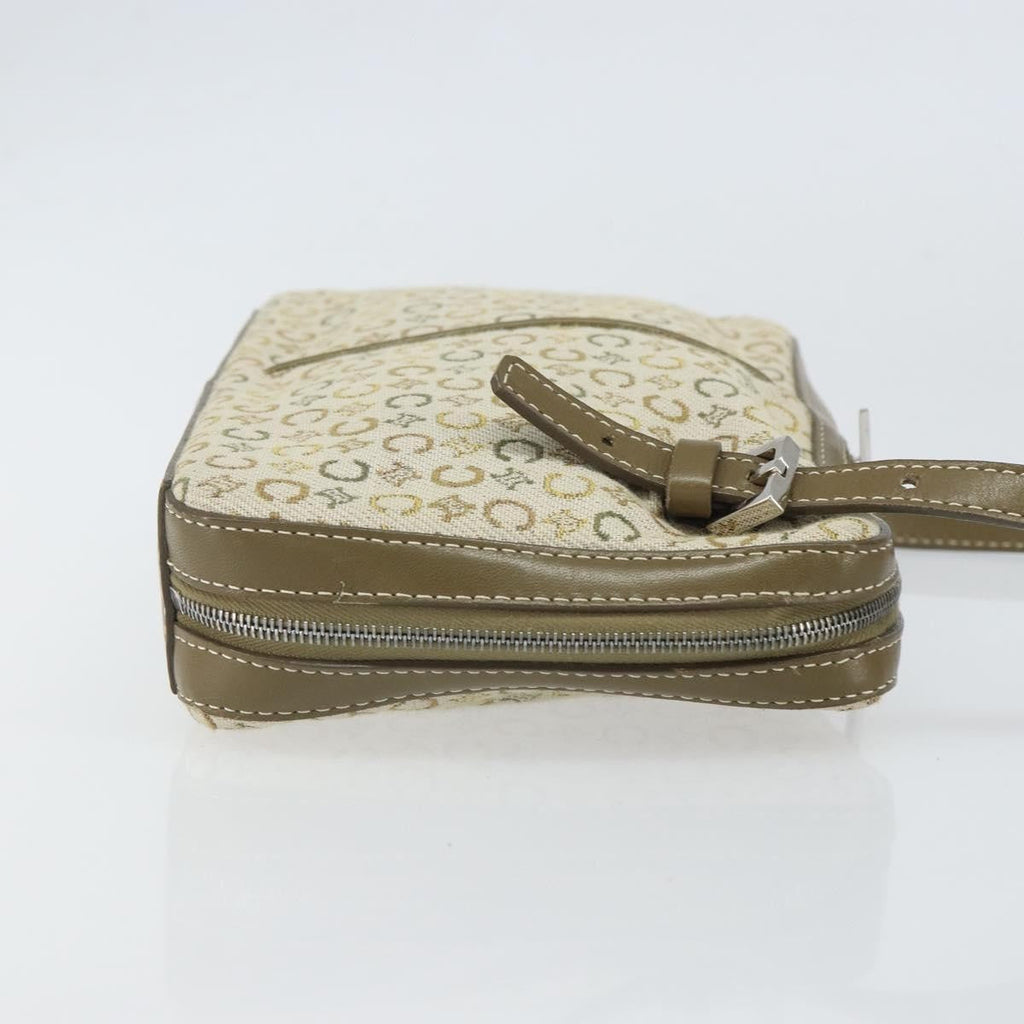 Celine C Macadam Shoulder Bag Canvas Khaki Canvas Shoulder Bag Bag