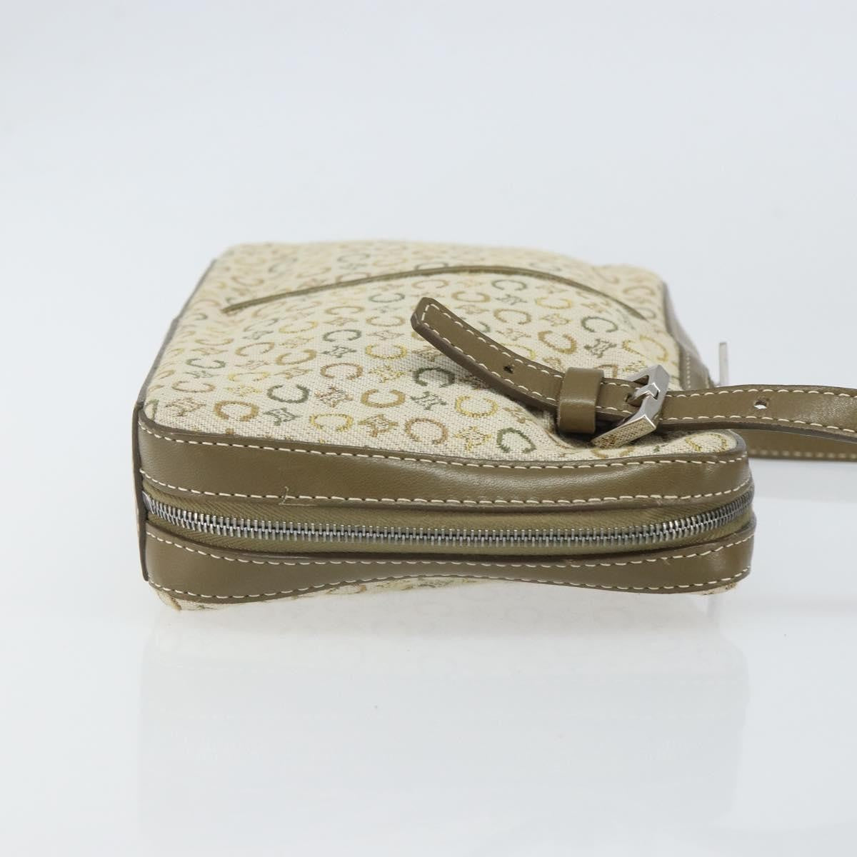 Celine C Macadam Shoulder Bag Canvas Khaki Canvas Shoulder Bag Bag