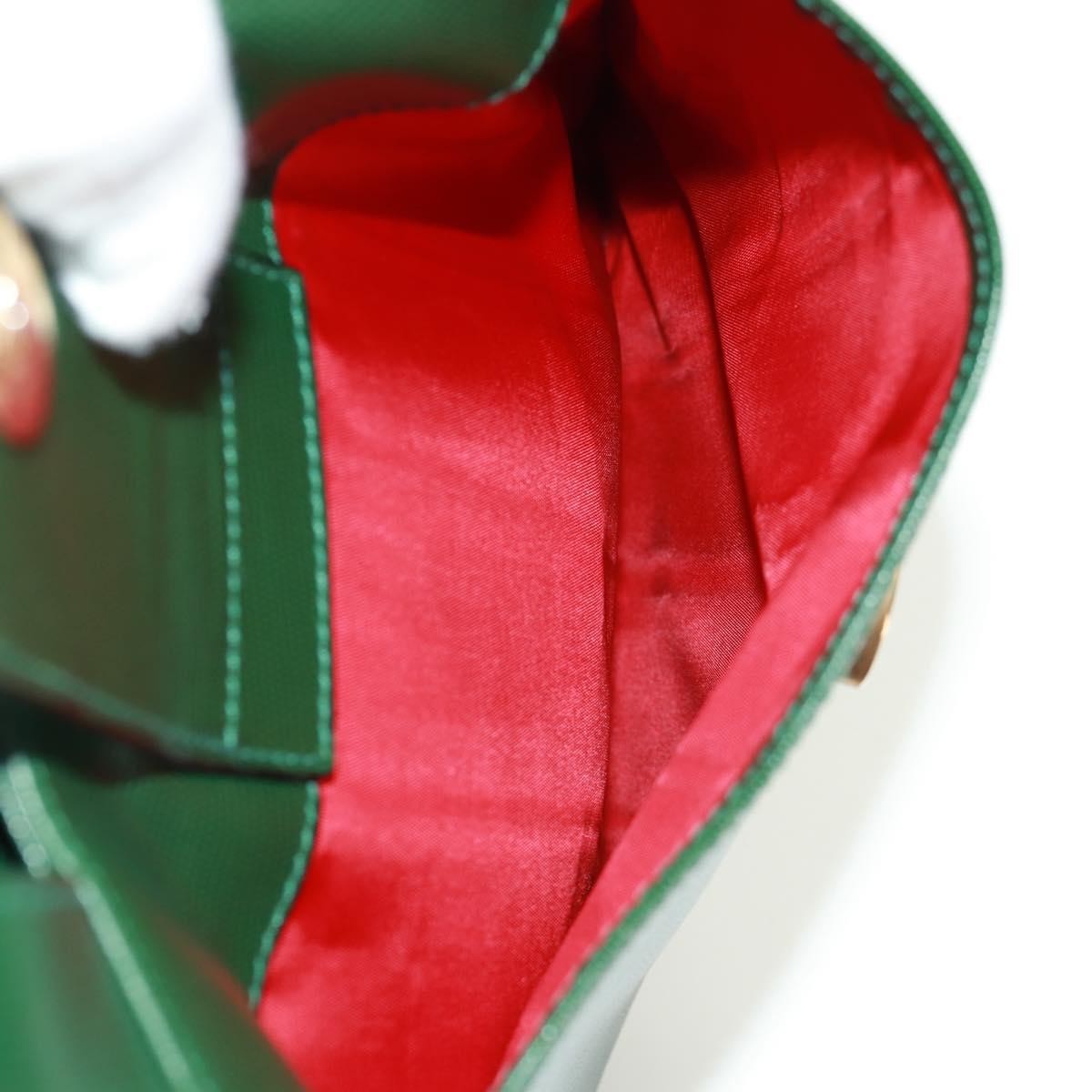Celine Circle Logo Shoulder Bag Leather Green Leather Shoulder Bag Bag