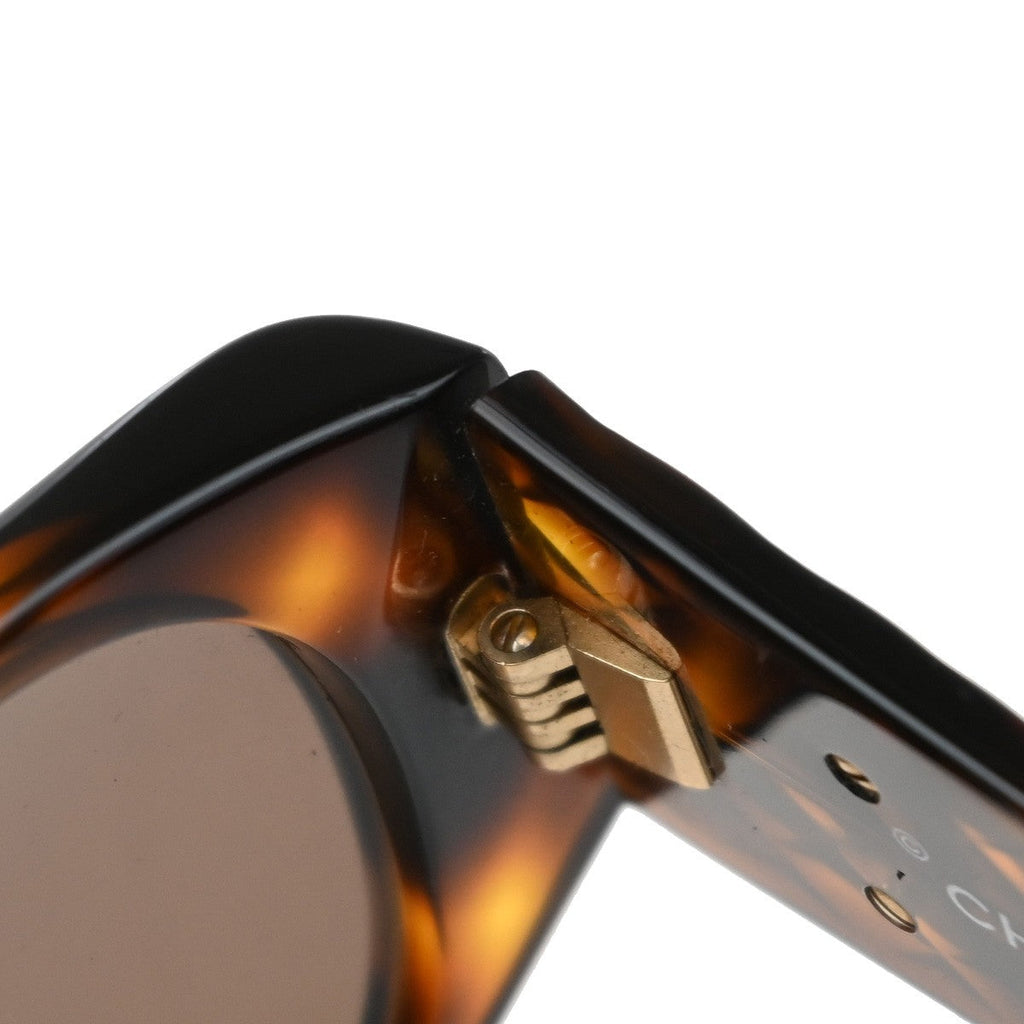 Chanel Cc Logo Matelasse Sunglasses Eye Wear Plastic Brown Plastic Sunglasse Accessory