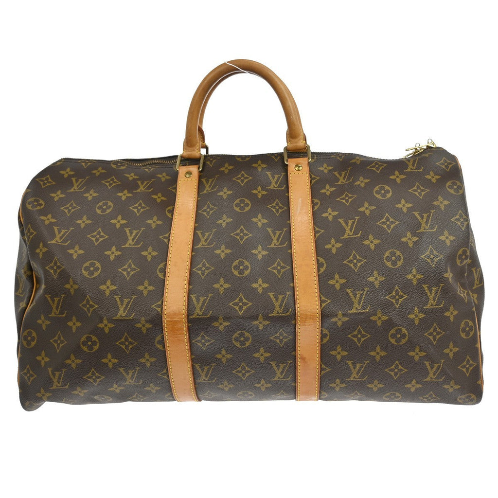 Louis Vuitton Keepall Bag Monogram Canvas Brown Canvas Travel Bag