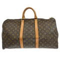Louis Vuitton Keepall Bag Monogram Canvas Brown Canvas Travel Bag