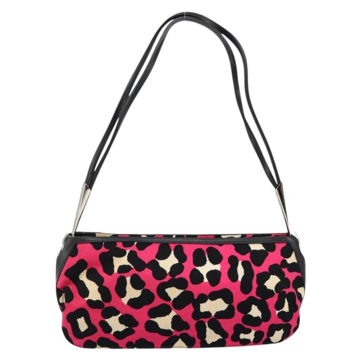Bottega Veneta Vintage Shoulder Bag Canvas Pink Canvas Shoulder Bag Bag