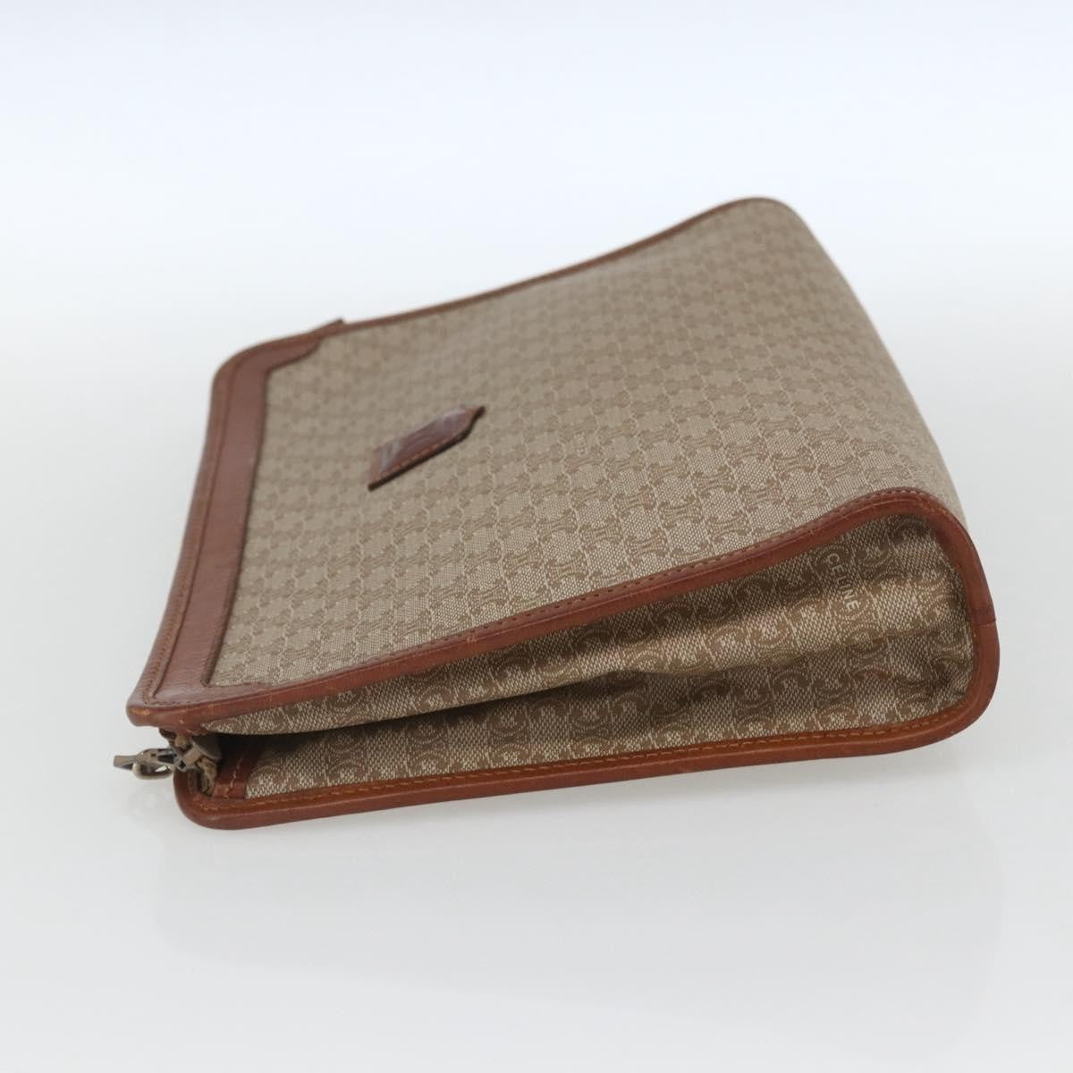 Celine Macadam Pochette Canvas And Leather Beige Canvas Clutche & Pouche Bag