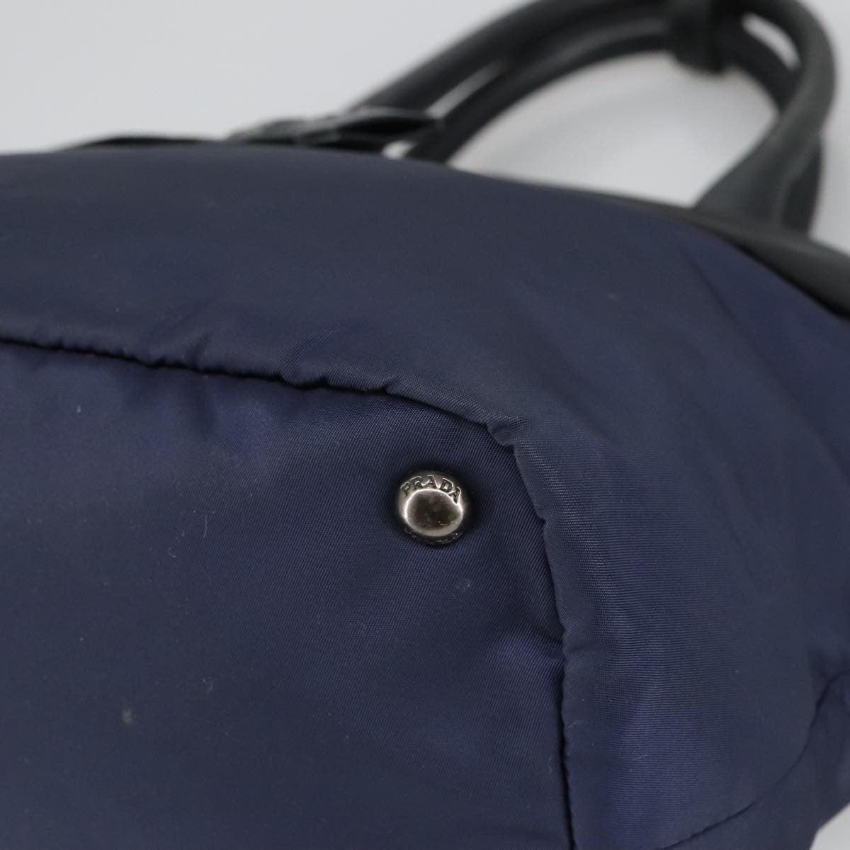 Prada Convertible Double Tote Tessuto Navy Nylon Tote Bag Bag