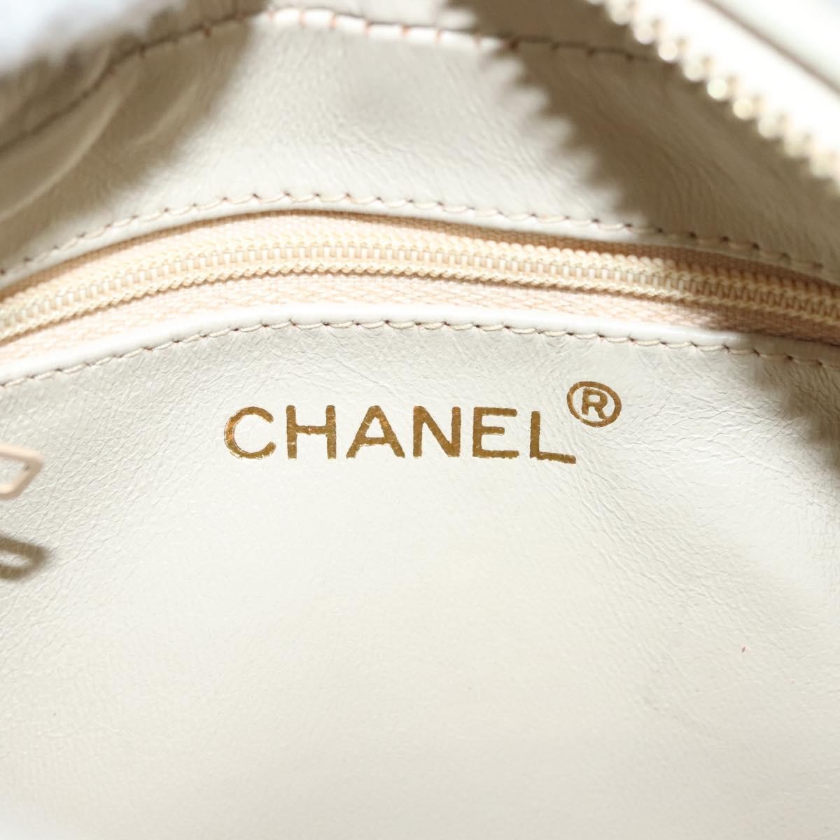 Chanel Vintage Diamond Cc Camera Bag Quilted Lambskin Beige Leather Shoulder Bag Bag