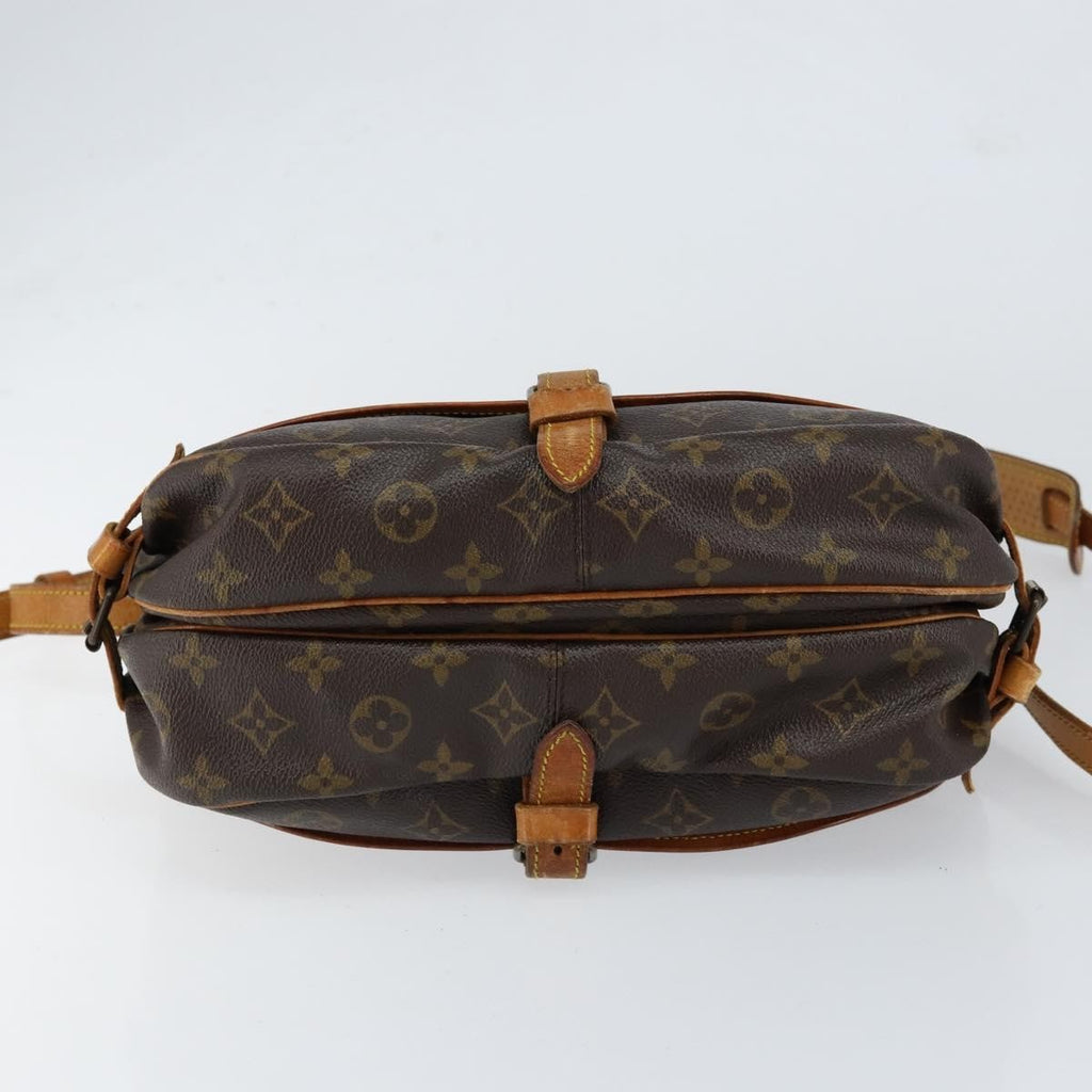 Louis Vuitton Saumur Handbag Monogram Canvas Brown Canvas Shoulder Bag