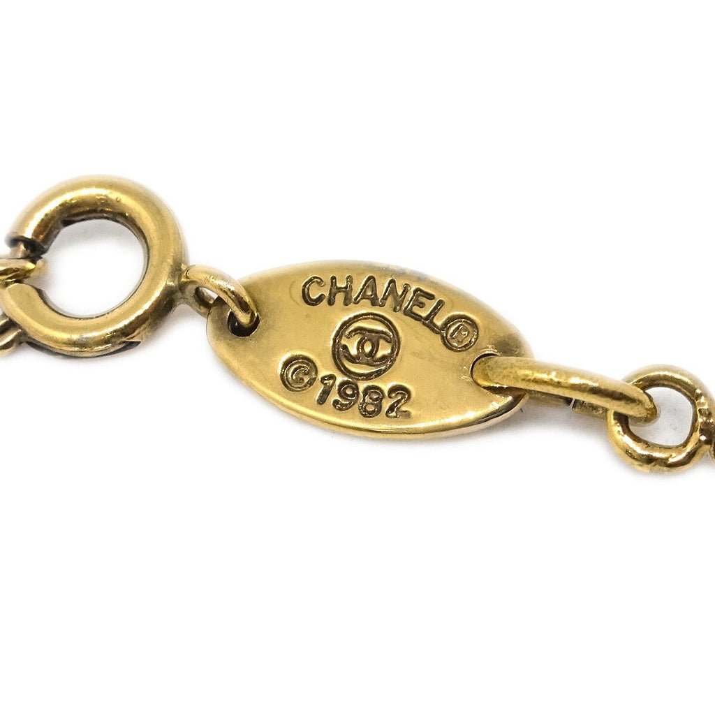 Chanel Cc Pendant Necklace Metal Gold Gold_Plated Necklace Jewelry