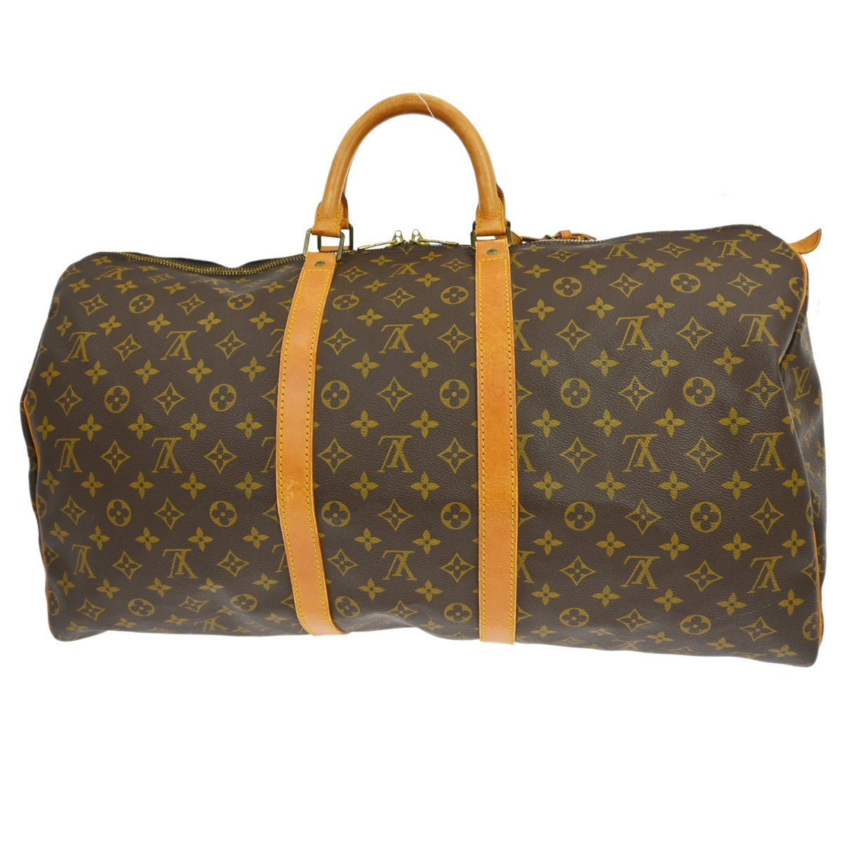 Louis Vuitton Keepall Bag Monogram Canvas Brown Canvas Travel Bag