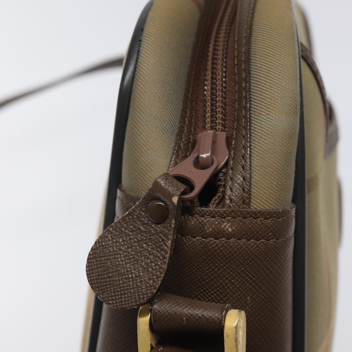 Burberry Nova Check Shoulder Bag Canvas And Leather Beige Canvas Shoulder Bag