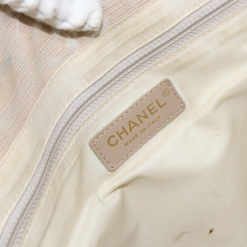 Chanel Travel Line Tote Nylon Beige Nylon Tote Bag Bag