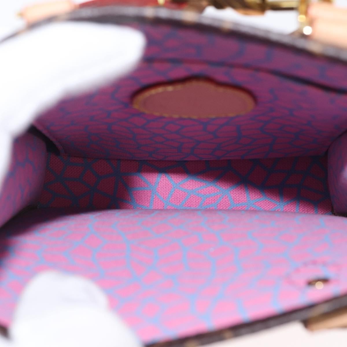 Louis Vuitton Petit Sac Plat Bag Yayoi Kusama Pumpkins Monogram Canvas Brown Canvas Handbag