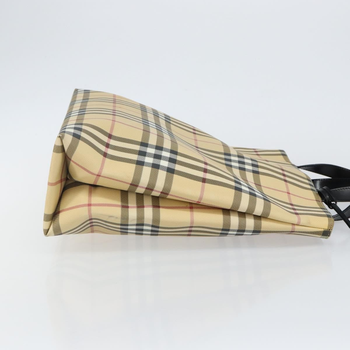 Burberry Nova Check Tote Canvas Check Pattern Beige Canvas Tote Bag