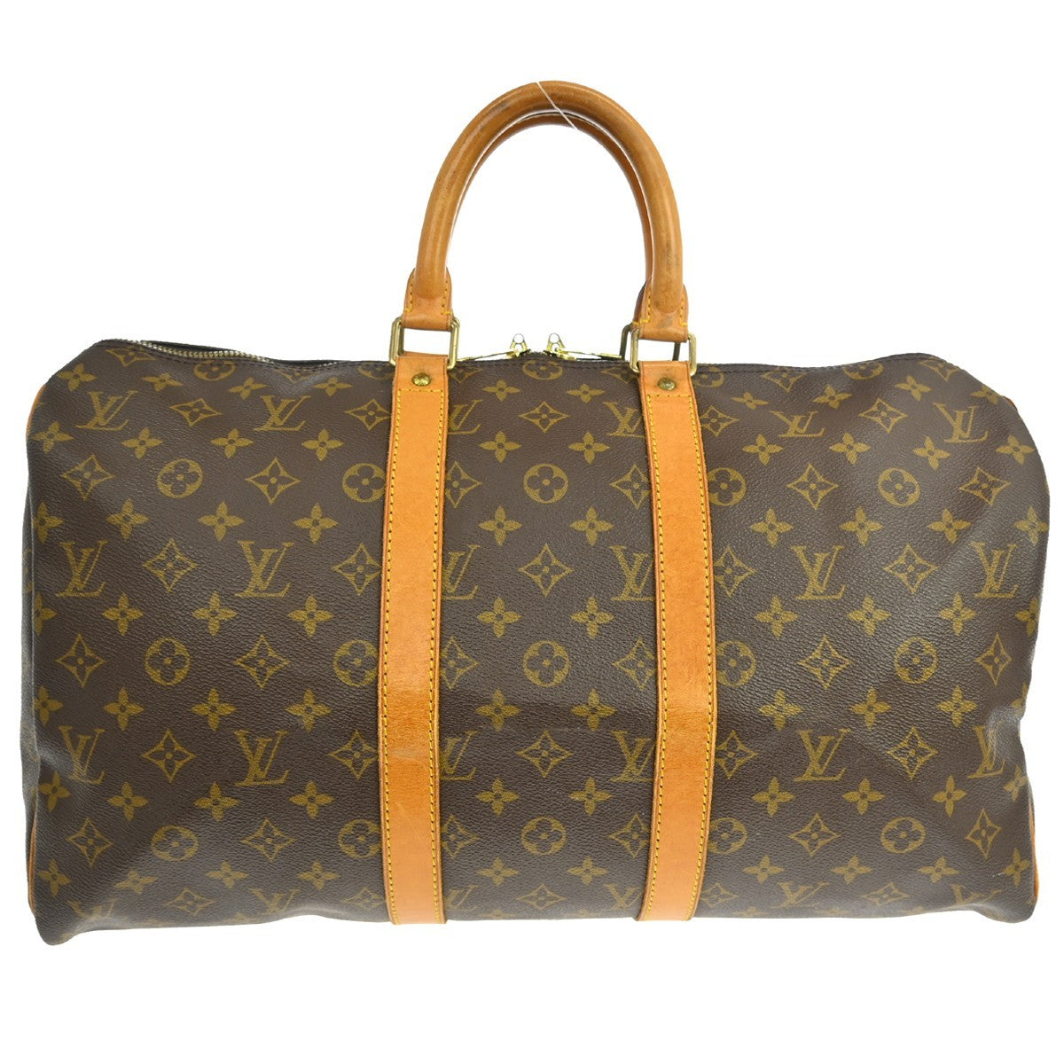 Louis Vuitton Keepall Bag Monogram Canvas Brown Canvas Travel Bag