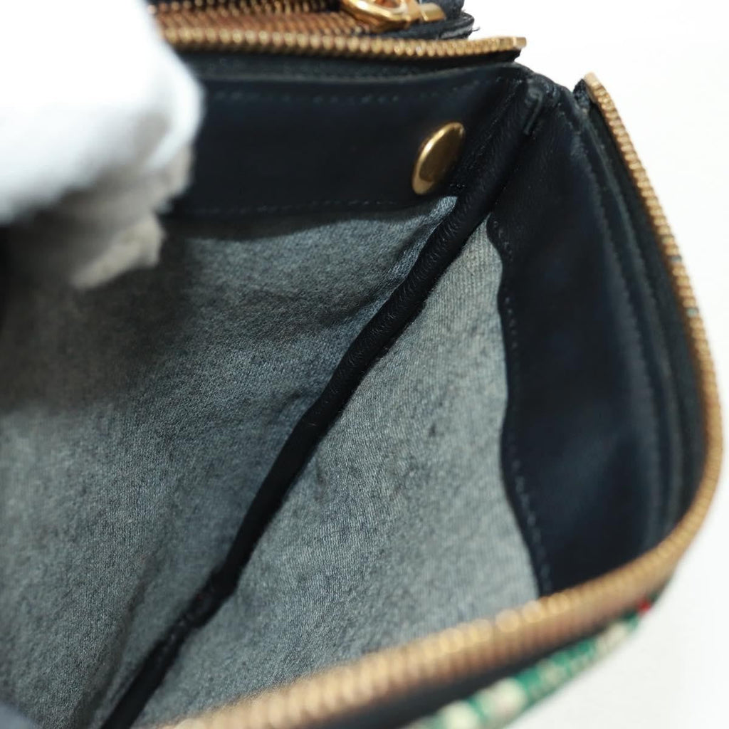 Celine Trio Crossbody Bag Tweed Green Tweed Shoulder Bag Bag