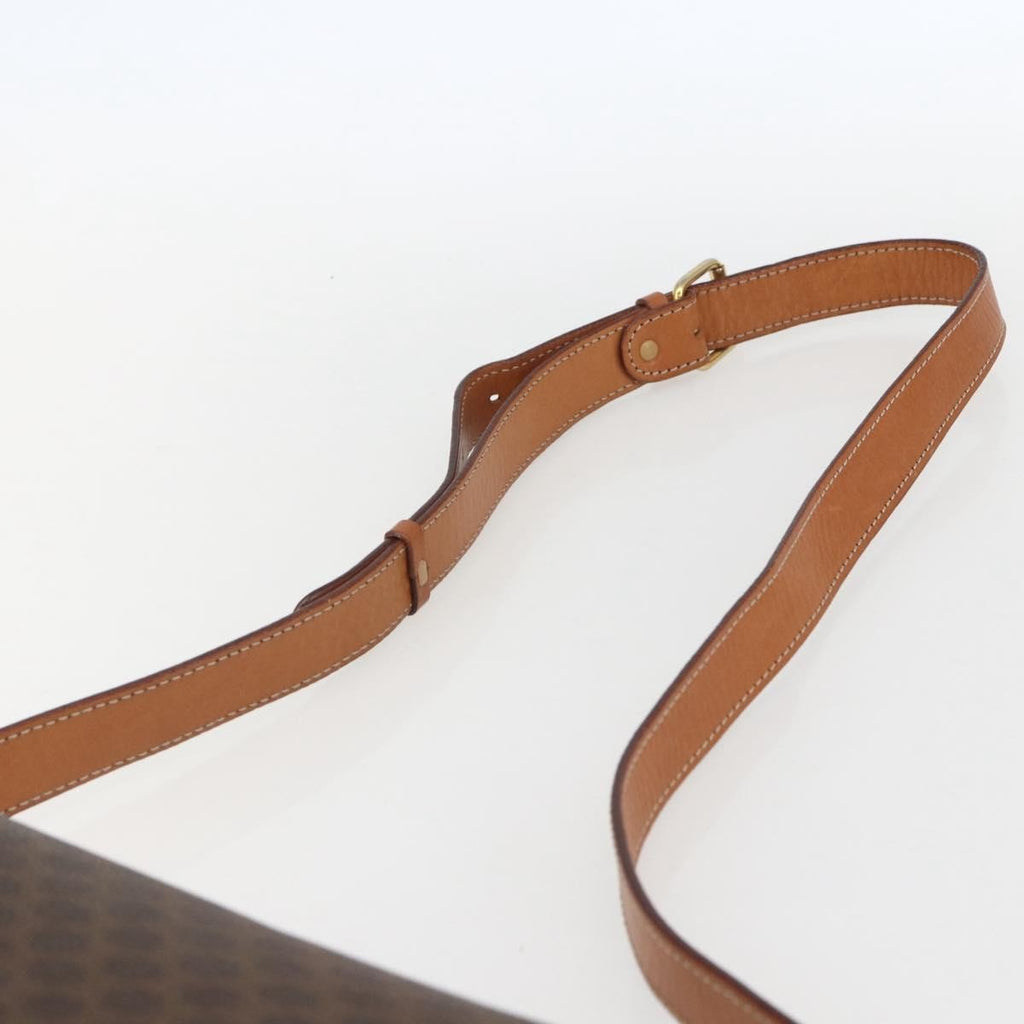 Celine Vintage Macadam Shoulder Bag Canvas And Leather Brown Canvas Shoulder Bag Bag