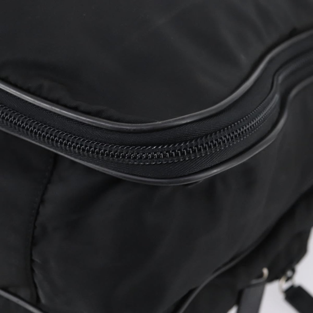 Prada Porta Computer Briefcase Tessuto And Saffiano Leather Black Nylon Briefcase Bag