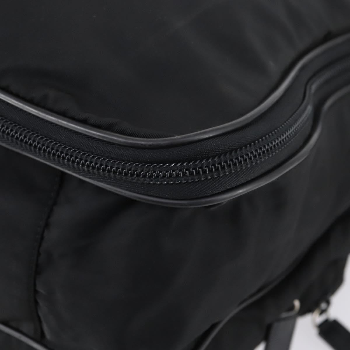 Prada Porta Computer Briefcase Tessuto And Saffiano Leather Black Nylon Briefcase Bag