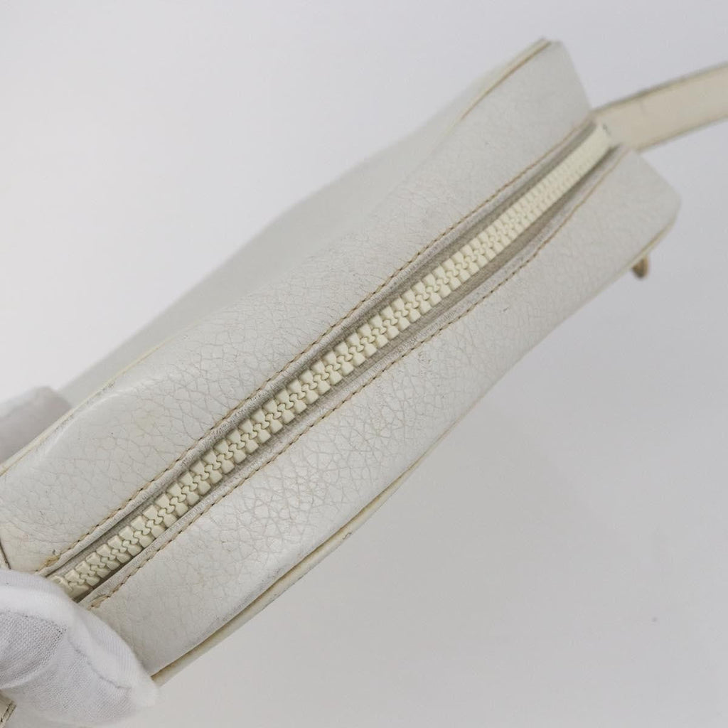 Celine Vintage Shoulder Bag Leather White Leather Shoulder Bag Bag