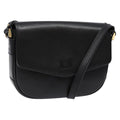Burberry Flap Shoulder Bag Leather Black Leather Shoulder Bag