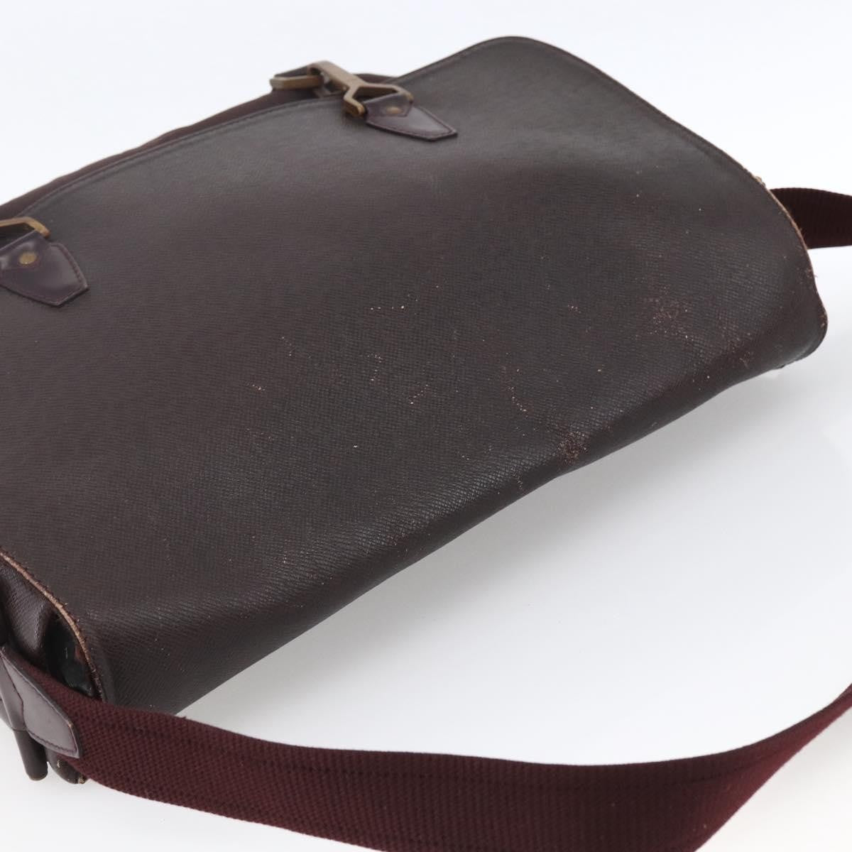 Louis Vuitton Dersou Bag Taiga Leather And Canvas Brown Leather Shoulder Bag