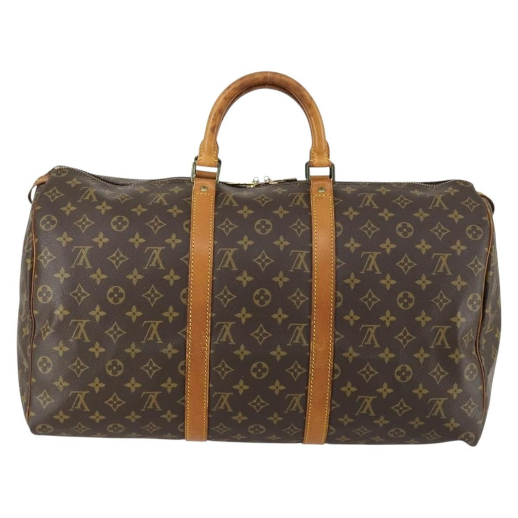 Louis Vuitton Keepall Bag Monogram Canvas Brown Canvas Travel Bag