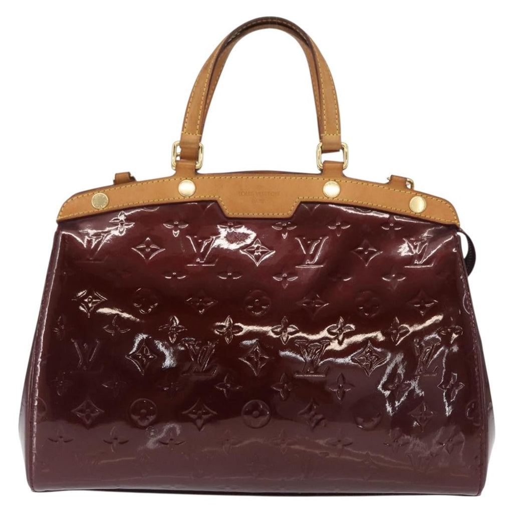 Louis Vuitton Brea Handbag Monogram Vernis Burgundy Patent_Leather Handbag