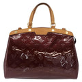 Louis Vuitton Brea Handbag Monogram Vernis Burgundy Patent_Leather Handbag