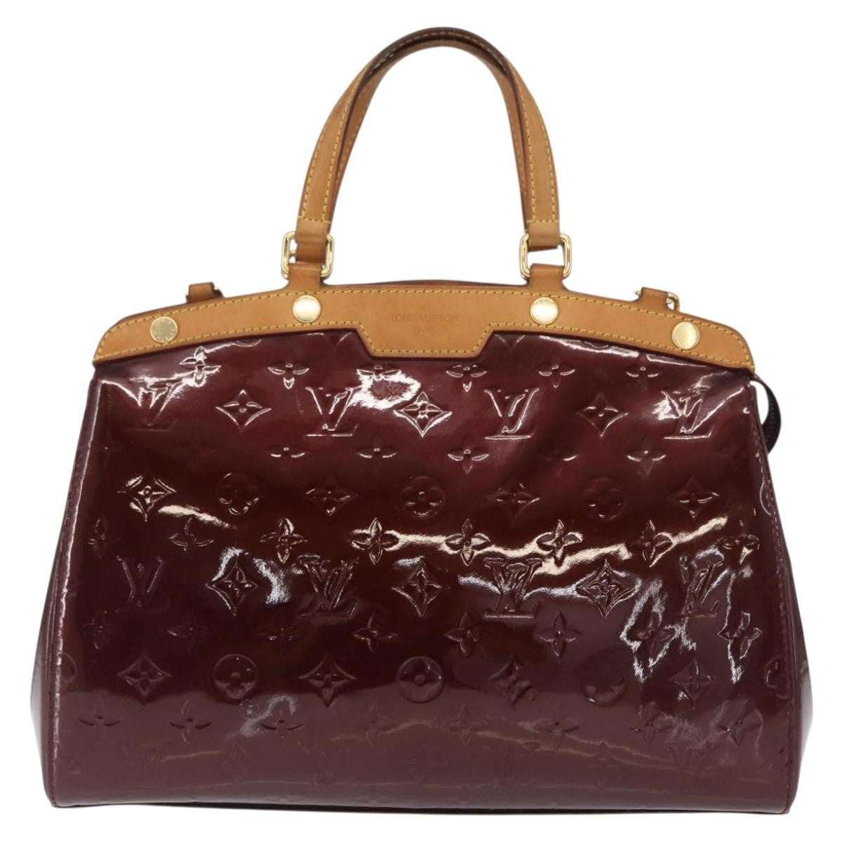 Louis Vuitton Brea Handbag Monogram Vernis Burgundy Patent_Leather Handbag
