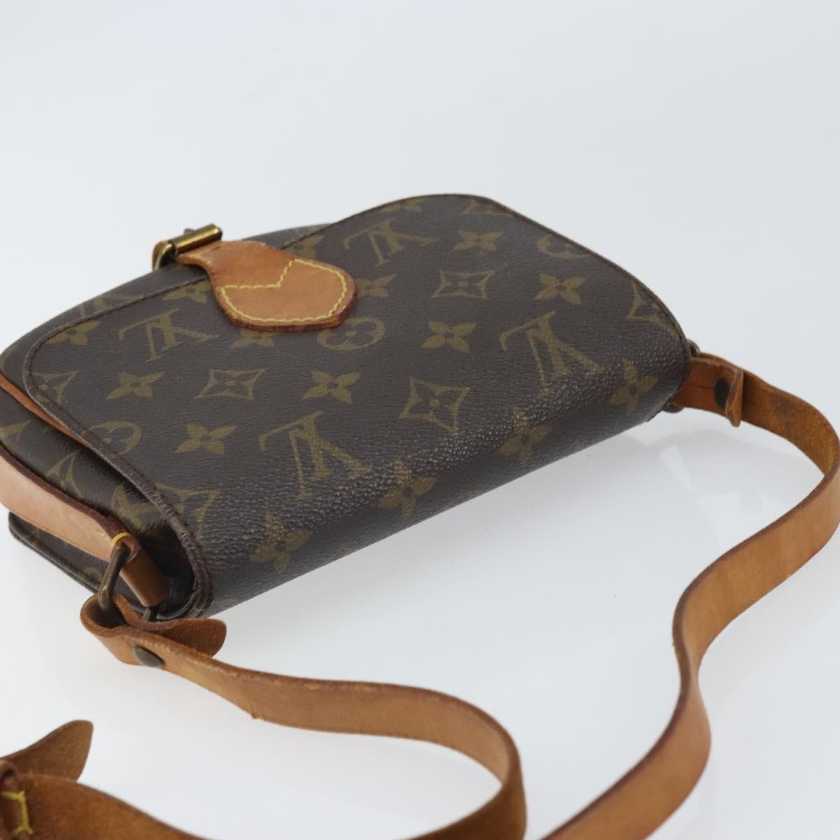 Louis Vuitton Cartouchiere Handbag Monogram Canvas Brown Canvas Shoulder Bag
