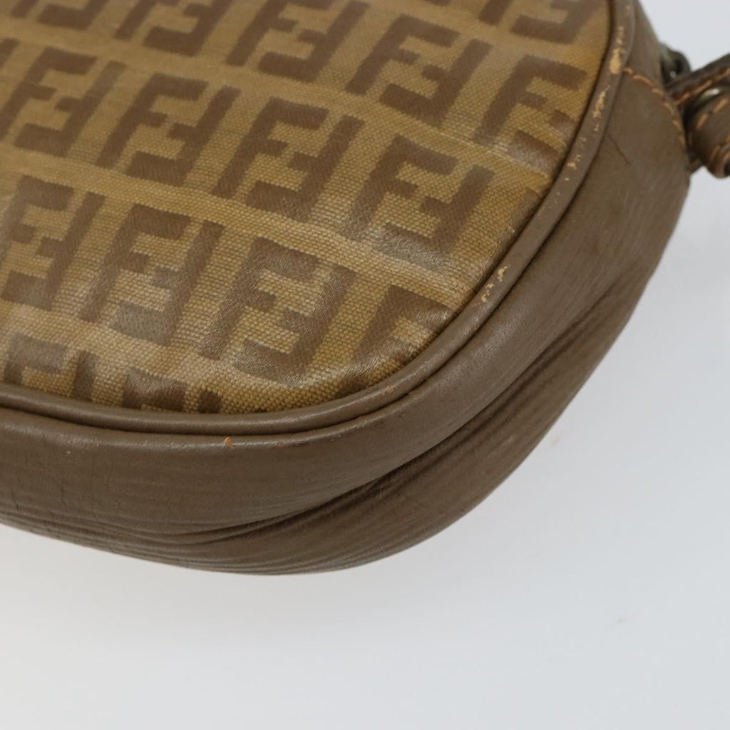 Fendi Zucchino Canvas Beige Canvas Shoulder Bag Bag