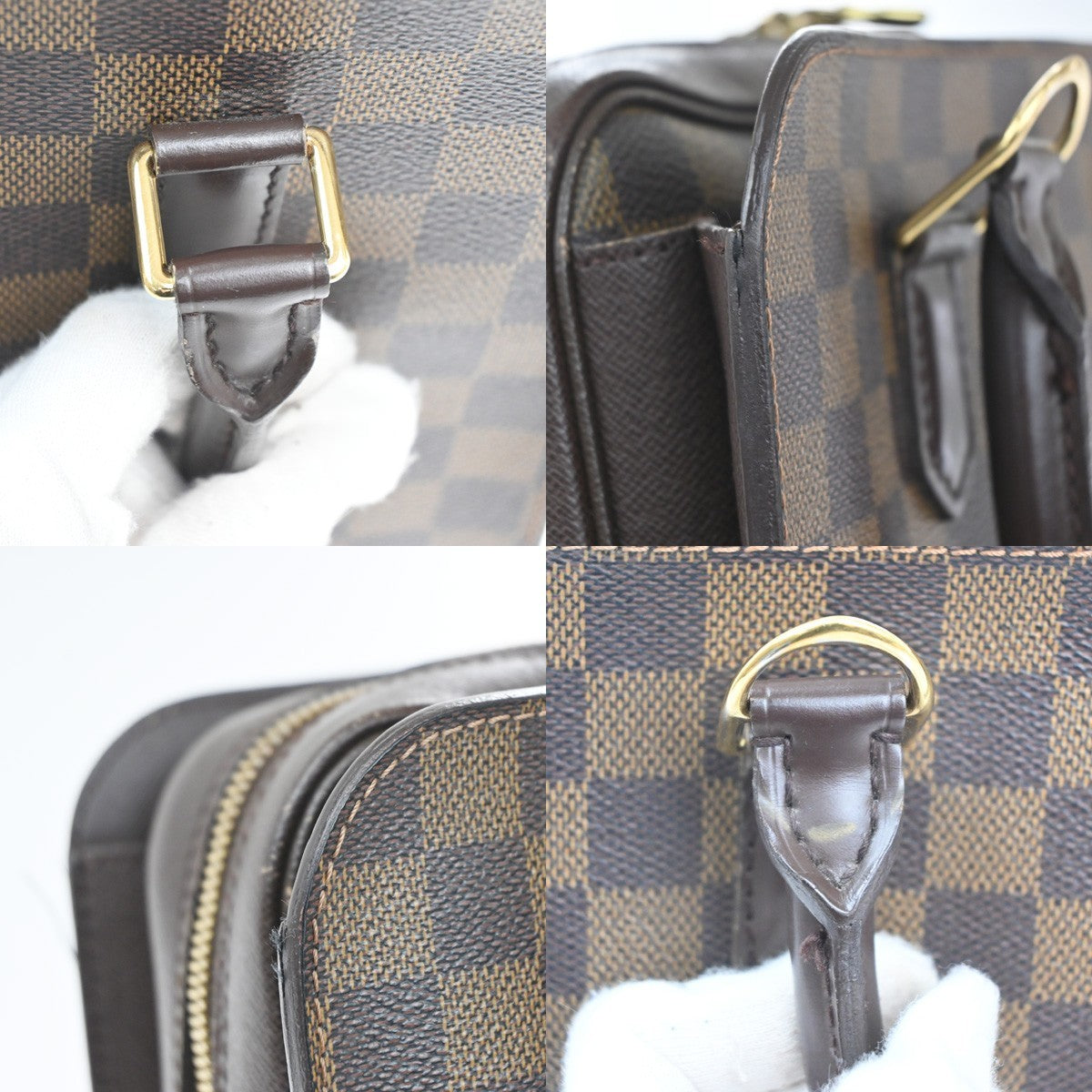 Louis Vuitton Triana Bag Damier Brown Canvas Handbag