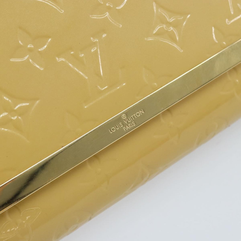 Louis Vuitton Ana Bag Monogram Vernis Yellow Patent_Leather Clutche & Pouche Bag