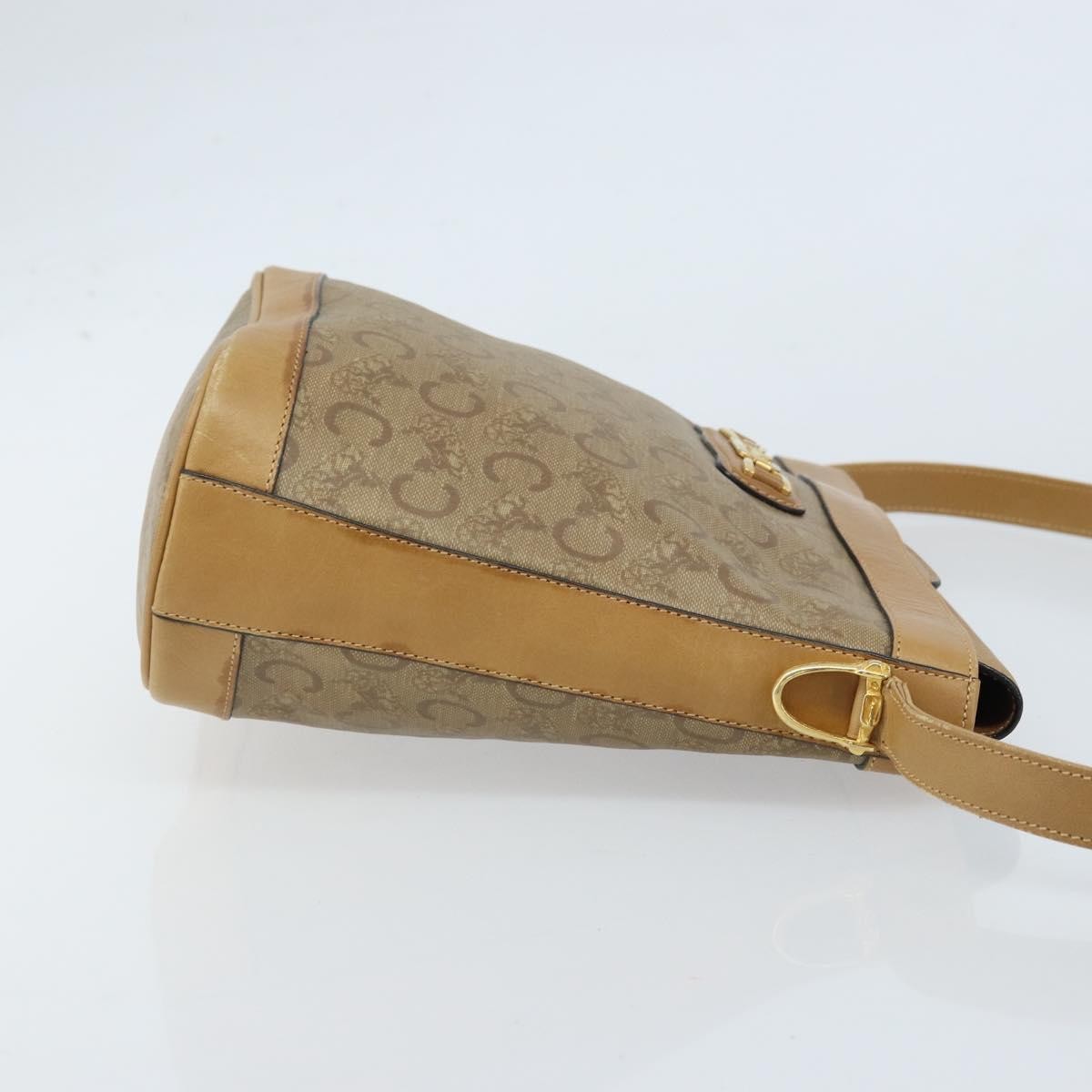 Celine C Sulky Shoulder Bag Canvas And Leather Beige Canvas Shoulder Bag Bag