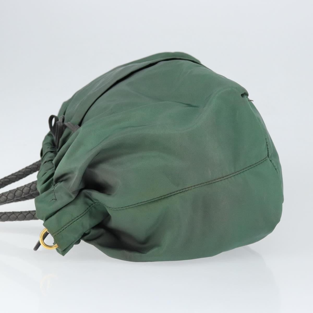 Prada Convertible Bow Tote Tessuto Green Nylon Handbag