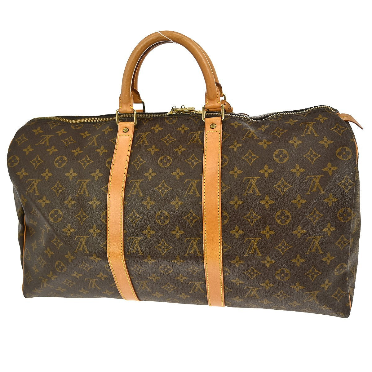 Louis Vuitton Keepall Bag Monogram Canvas Brown Canvas Travel Bag
