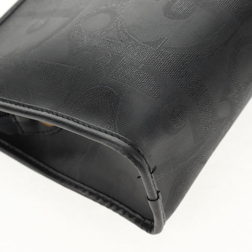 Christian Dior Vintage Trotter Pouch Diorissimo Canvas Black Pvc Clutche & Pouche Bag (Pre-Owned)