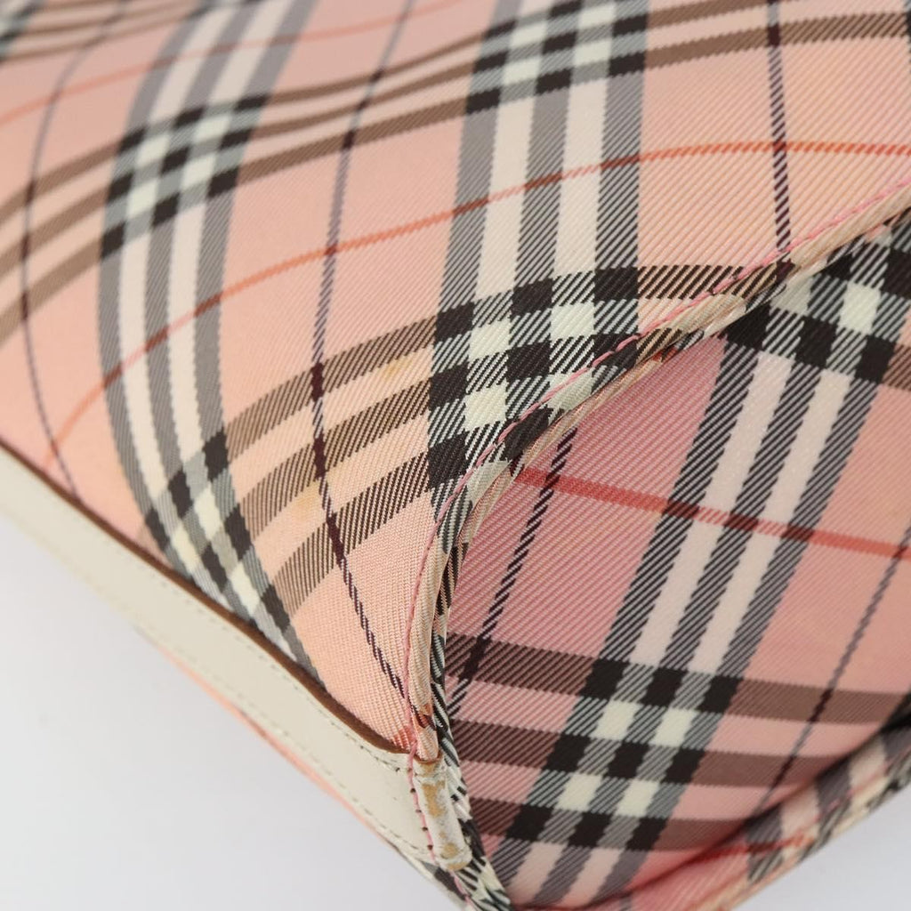 Burberry Nova Check Shoulder Bag Canvas Pink Canvas Shoulder Bag