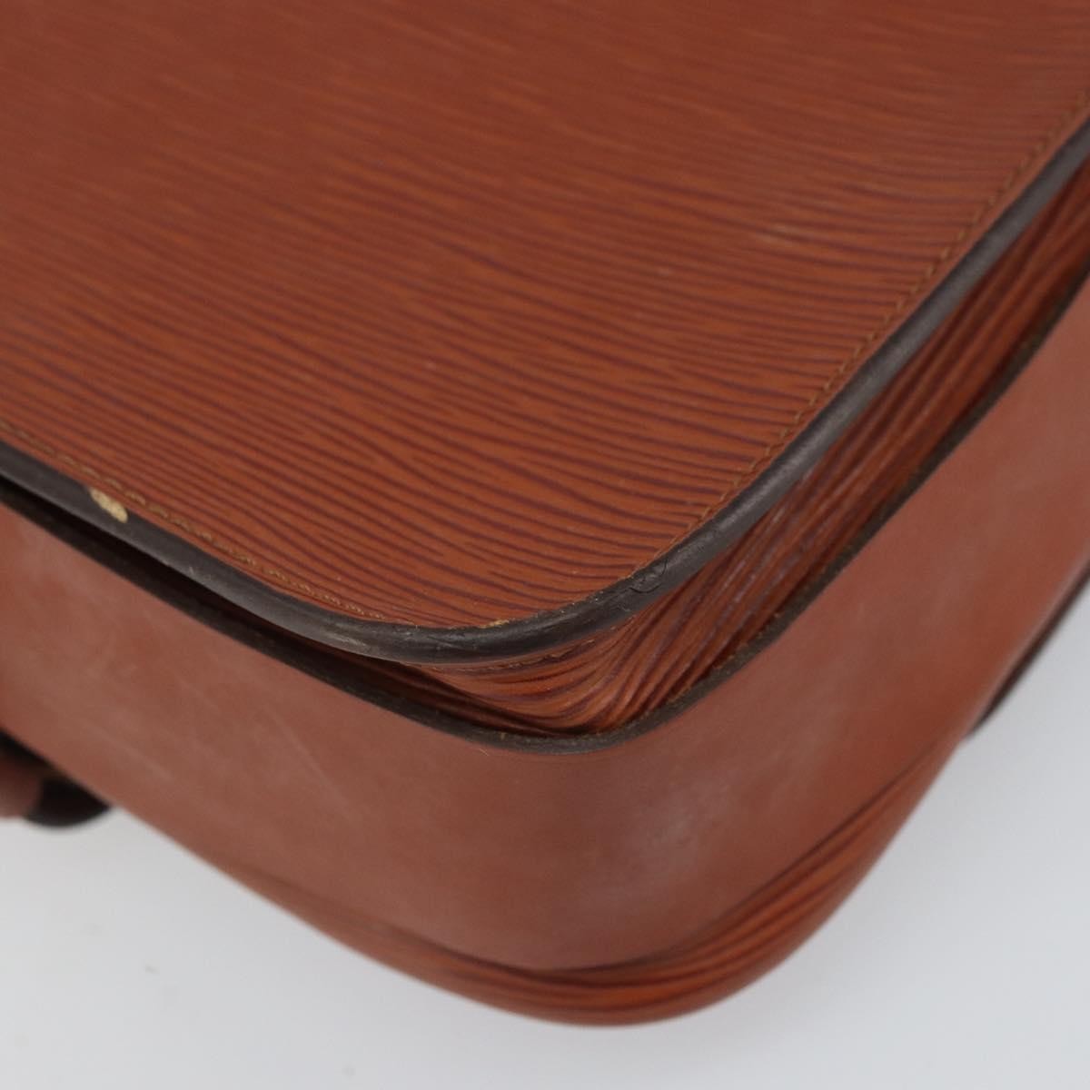 Louis Vuitton Cartouchiere Handbag Epi Leather Brown Leather Shoulder Bag