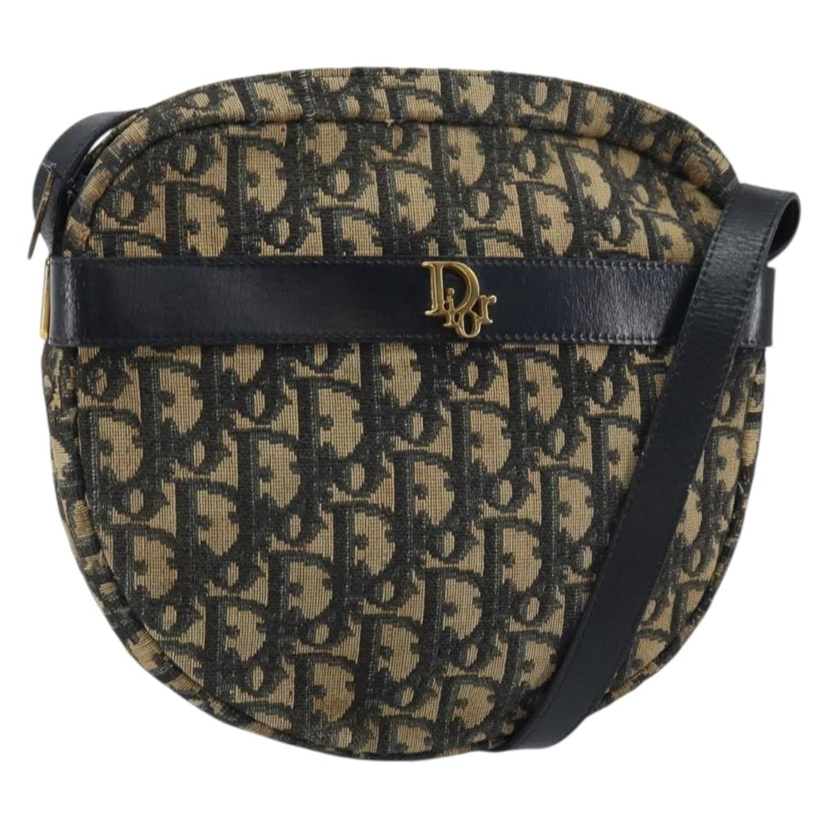 Christian Dior Vintage Trotter Shoulder Bag Canvas Navy Canvas Shoulder Bag Bag (Pre-Owned)
